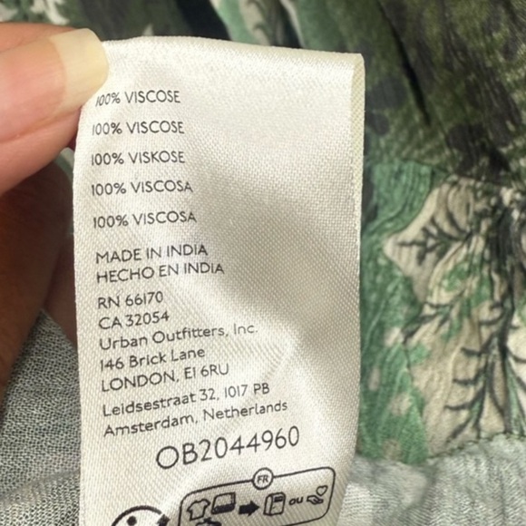 NWOT Free People Marietta Floral Green Maxi Skirt Asymmetrical Flowy Size Small - Picture 5 of 7